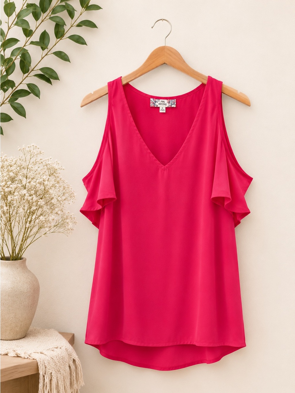Pink republic bare shoulder blouse XL